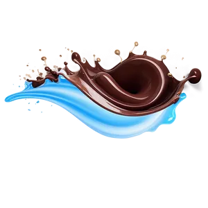 Chocolate Splash Wave PNG 06262024