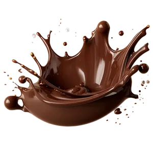 Chocolate Splash With Bubbles PNG Ofv