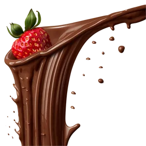 Chocolate Splash With Strawberries PNG 5 PNG