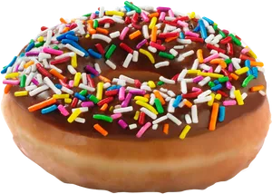 Chocolate Sprinkled Donut.jpg PNG image