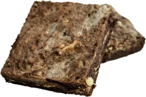 Chocolate Walnut Brownies Closeup PNG