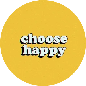 Choose Happy Motivational Quote PNG image