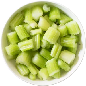 Chopped Celeryin Bowl PNG image