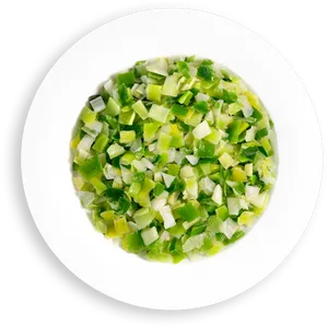 Chopped Leeksin Bowl PNG
