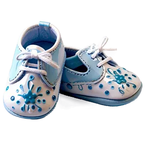 Christening Baby Shoes PNG 06262024