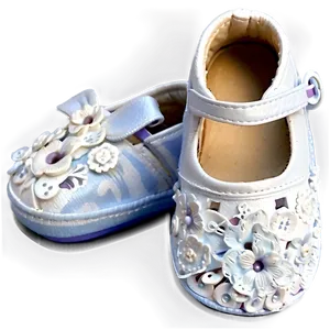 Christening Baby Shoes PNG 06262024