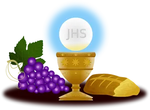 Christian Communion Elements Illustration PNG image