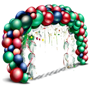 Christmas Balloon Arch Ideas Png 06212024 PNG image