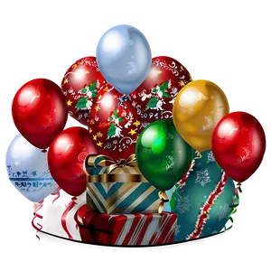 Christmas Balloons PNG 05042024