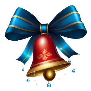 Christmas Bells With Bow PNG 37