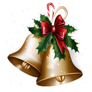 Christmas Bells With Bow PNG Thl19 PNG