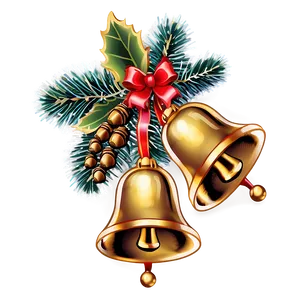Christmas Bells With Pine Cones PNG 94 PNG