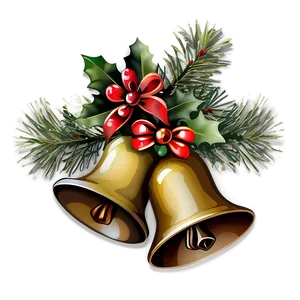 Christmas Bells With Pine Cones PNG Iwn39 PNG