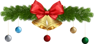 Christmas Bellsand Ornaments PNG image