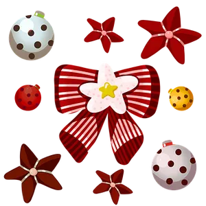 Christmas Bowand Ornaments Vector