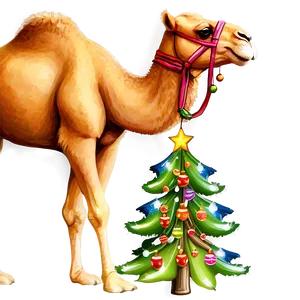 Christmas Camel PNG 05212024