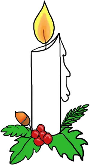 Christmas Candle Clip Art PNG image