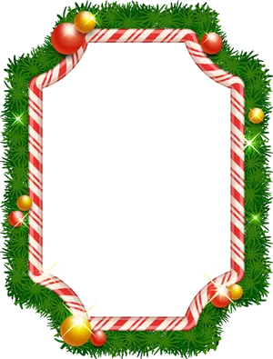 Christmas Candy Cane Frame PNG image
