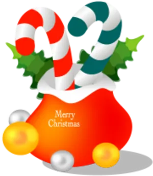 Christmas Candy Cane Gift Icon PNG image