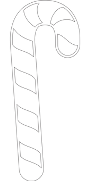 Christmas Candy Cane Silhouette