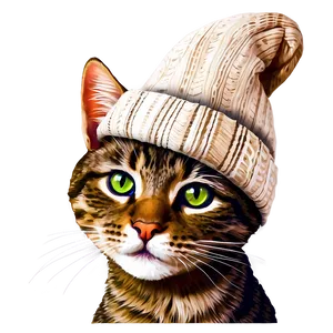 Christmas Cat With Hat Vector PNG Kpj94 PNG