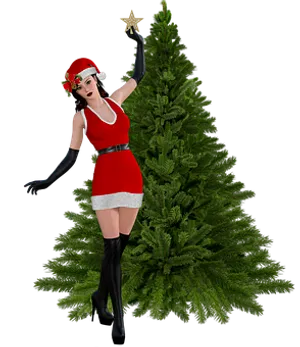 Christmas Character Decorating Tree