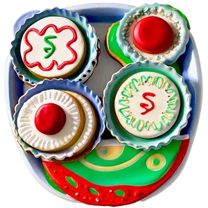 Christmas Cookie Platter Arrangement PNG Omc