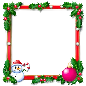 Christmas Cute Frame PNG 06262024