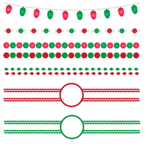 Christmas Divider Design Elements