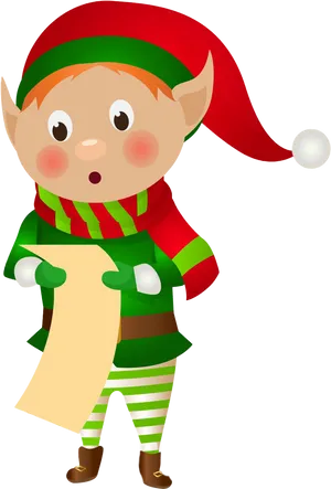 Christmas Elf Cartoon Character