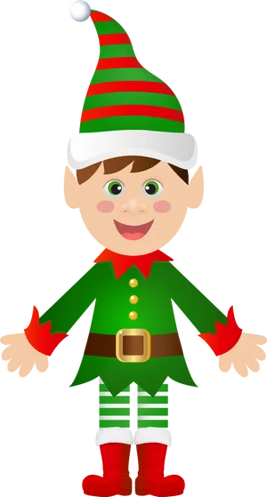 Christmas Elf Cartoon Character