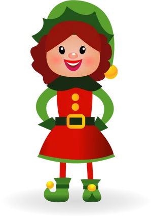 Christmas Elf Cartoon Character PNG image