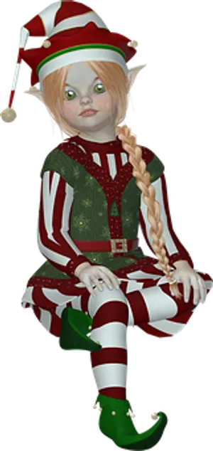 Christmas_ Elf_ Character_ Illustration