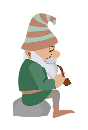 Christmas Elf Smoking Pipe