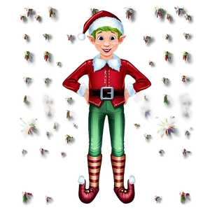 Christmas Elf With Ornaments Png Qcp PNG image