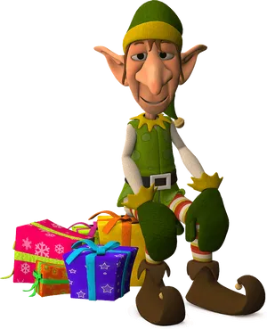 Christmas Elfwith Gifts