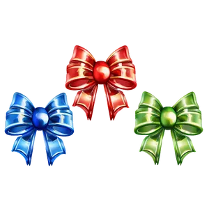 Christmas Eve Festive Ribbon Bows Png Qmj4 PNG image