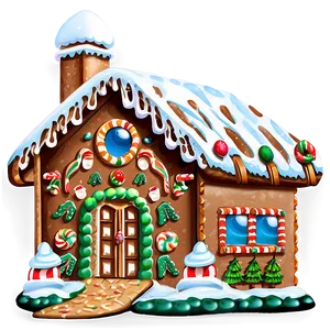 Christmas Eve Gingerbread House PNG 06252024