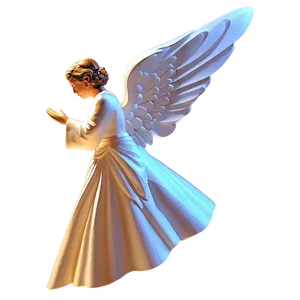 Christmas Eve Golden Angel PNG Ssn64 PNG