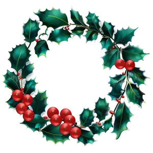 Christmas Eve Holly And Berries PNG Oxp