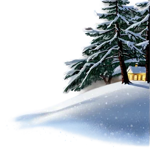 Christmas Eve Pine Tree Forest PNG Qns PNG