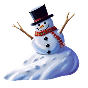 Christmas Eve Snowman Building PNG Wqw