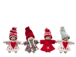 Christmas Fabric Dolls Lineup