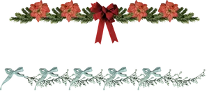 Christmas Floral Border Decoration