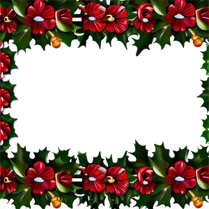 Christmas Flower Border PNG Htc