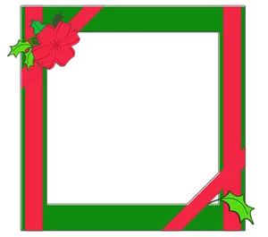 Christmas Frame Red Green Design PNG image