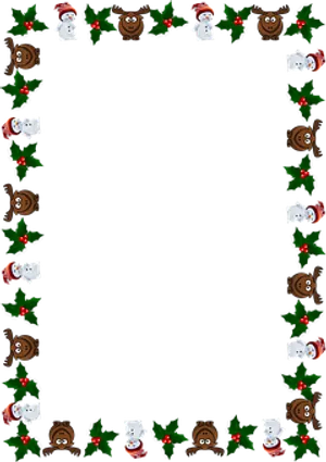 Christmas Frame Santa Reindeer Holly