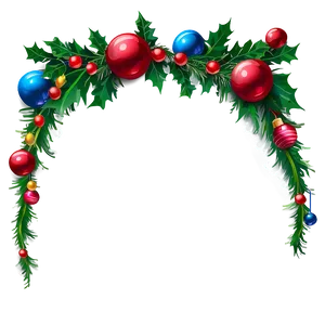 Christmas Garland Border PNG Wqx