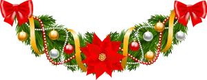 Christmas Garland Decoration PNG image