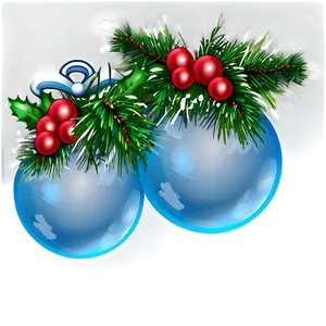 Christmas Garland Ornaments PNG 05252024